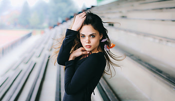 Girl Burssels Playing With Hair Wind , girls, model HD wallpaper