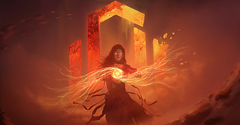 Sorceress, fantasy, magic, glowing eyes HD wallpaper