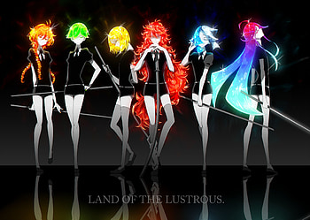 Houseki No Kuni, Sphene (Houseki No Kuni), Euclase (Houseki No Kuni), Padparadscha (Houseki No Kuni), Peridot (Houseki No Kuni), Anime, Alexandrite (Houseki No Kuni), Yellow Diamond (Houseki No Kuni) HD wallpaper