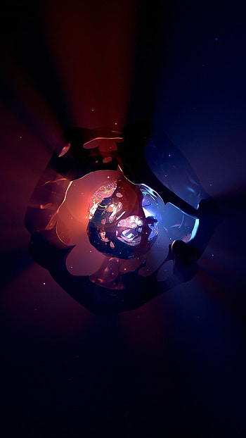 3D ball, dark, artwork HD phone wallpaper