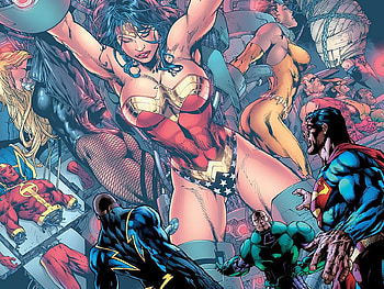 JLA, league, justice, wonder, fantasy, art, comic, america, woman HD wallpaper