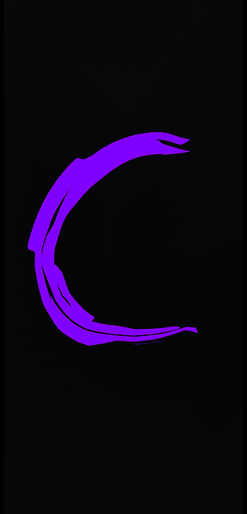 C ., letter C, magenta, colour, color, neon, Dark , design, dark, violet HD phone wallpaper