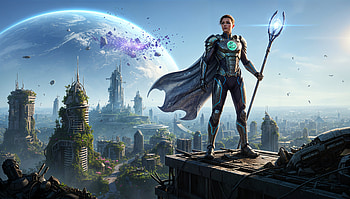 Hero, Superhero, Futuristic City HD wallpaper