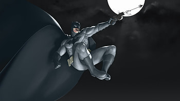 Batman Grappling Hook Night Action Scene, batman, superheroes, artwork, art, digital-art, deviantart HD wallpaper
