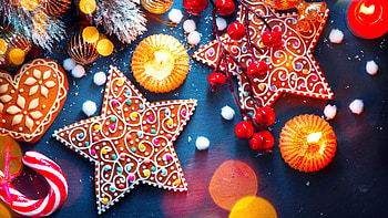 Holiday, colorful cookies HD wallpaper