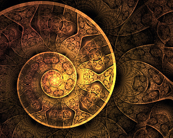 Abstract, Brown, Fractal, Spiral, Swirling, Involute HD wallpaper