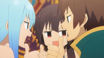 KonoSuba Trio: Aqua, Megumin & Kazuma —, Anime, KonoSuba - God’s blessing on this wonderful world!!, Aqua (KonoSuba), Megumin (KonoSuba), Kazuma Satou HD wallpaper