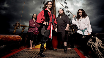 Alestorm, ship, clouds, sky, band HD wallpaper
