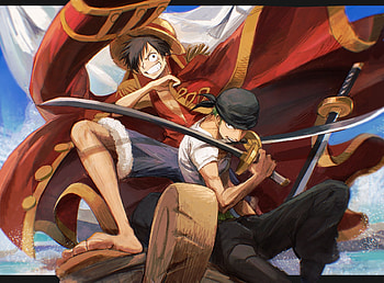 Luffy & Zoro, Roronoa Zoro, Monkey D. Luffy, Anime, One Piece HD wallpaper
