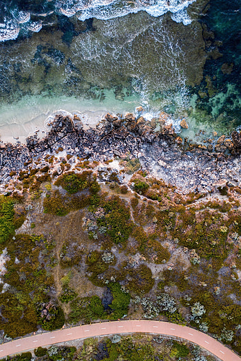 Nature, Rocks, View From Above, Coast, Road HD phone wallpaper