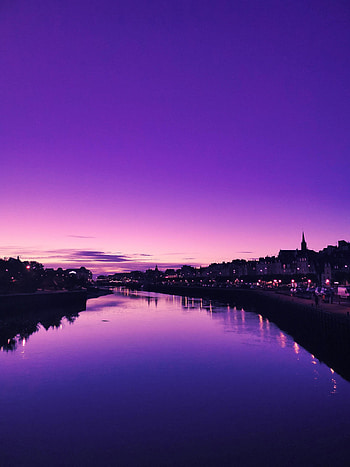 Water, Rivers, Twilight, City, Reflection, Dark, Dusk HD phone wallpaper