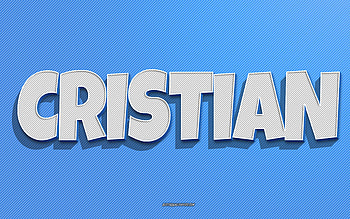 Cristian, blue lines background, with names, Cristian name, male names, Cristian greeting card, line art, with Cristian name HD wallpaper