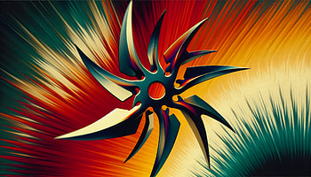 Vibrant Shuriken - Ninja Star Background, shuriken, Abstract, artistic, design, Graphics HD wallpaper