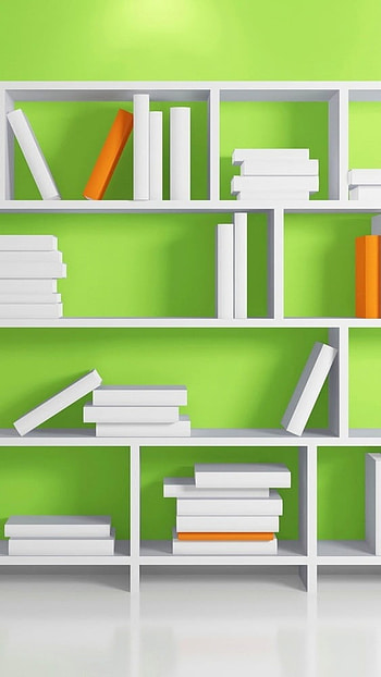 Shelf, Green Wall, White Shelf HD phone wallpaper