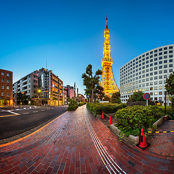 Shibakoen Street, Tokyo Tower HD phone wallpaper