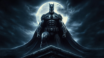 Batman Swinging Into Action, batman, superheroes, artwork, digital-art, ai HD wallpaper