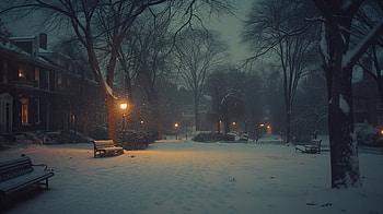 Enchanting Winter Night Snowfall, winter, Snowing, night, winter night, snow, night snow HD wallpaper