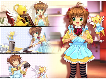 Sakura, kero, card captor sakura, anime HD wallpaper