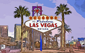 Las Vegas, , vector art, Las Vegas drawing, creative art, Las Vegas art, vector drawing, abstract cityscape, Las Vegas cityscape, Nevada, USA, Las Vegas sign HD wallpaper