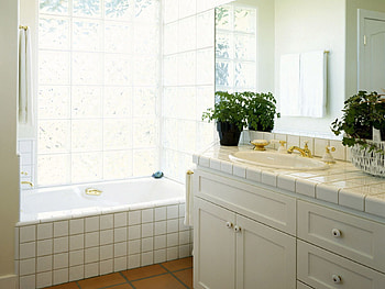Flowers, Miscellanea, Miscellaneous, Bathroom, Tile, Sink HD wallpaper