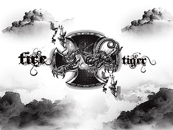 FIRE TIGER, tiger, fire, burning, flames HD wallpaper