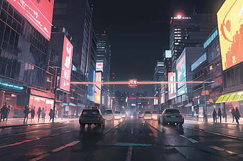 Cyberpunk, AI Art, neon lights, cyberpunk city HD wallpaper