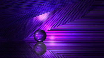 3D Sphere Reflection, purple, sphere, reflection, 3d HD wallpaper