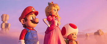 The Super Mario Bros, Mario, Princess Peach, Toad (Mario), movie, Super Mario Bros. (2023) HD wallpaper