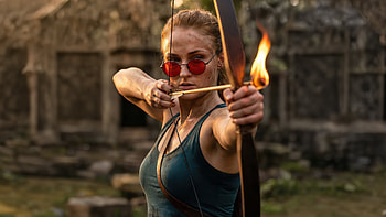Sophie Turner As Lara Croft Is Unstoppable, sophie-turner, lara-croft, tv-series, amazon-prime-video, artwork, art, ai, digital-art, tv-shows HD wallpaper