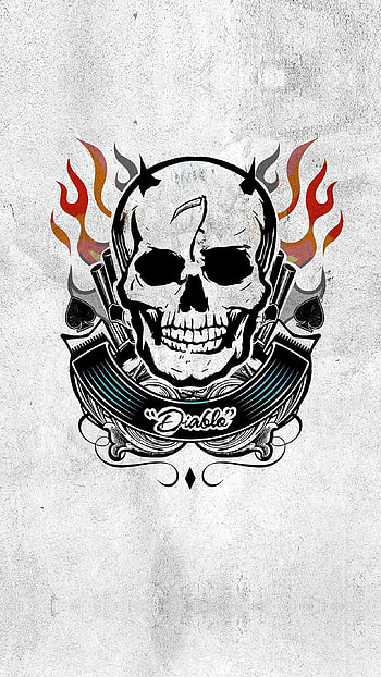 Suicide Squad, Diablo-themed , Logo art, Striking illustration HD phone wallpaper