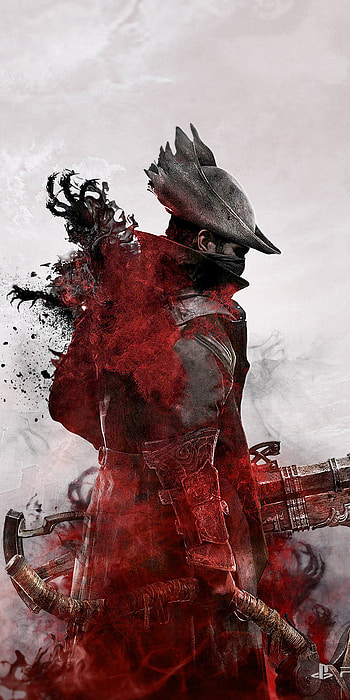 Crimson Hunter (Bloodborne) | Yharnam Night Stalker | Ashen Hunter's Resolve, video game, Bloodborne HD phone wallpaper