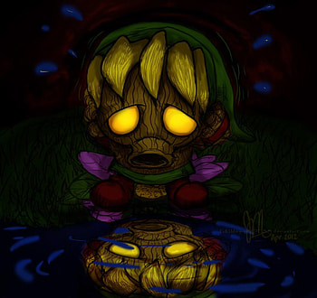 Epic Deku Link Zelda Artwork HD wallpaper