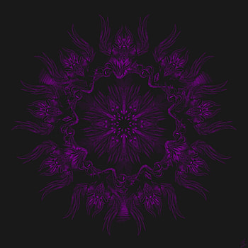 Abstract, Violet, Dark, Pattern, Purple, Mandala HD phone wallpaper
