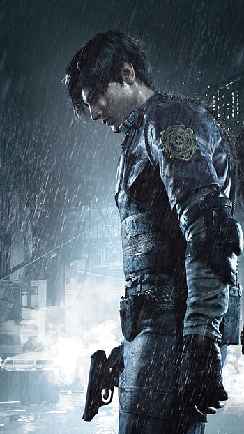 Leon S. Kennedy: Rainfall Sentinel | Resident Evil — Dark Rain | Leon: Night Patrol, video game, Resident Evil, Leon S. Kennedy, rain, Dark Gaming HD phone wallpaper