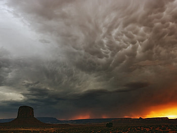 Nature, Sky, Clouds, Canyon, Desert, Shower, Downpour HD wallpaper
