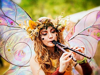 Masquerade, wings, instrument, costumes, girl, woman HD wallpaper