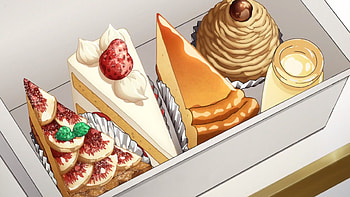 Anime Food, meal, Anime, cake, Food HD wallpaper