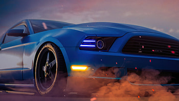 Blue Chevrolet Camaro car, headlight, 2021 HD wallpaper