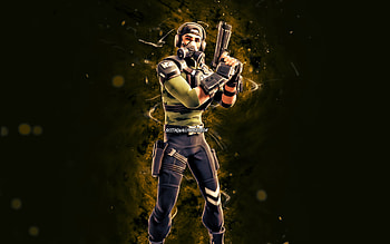 Green Bravo Leader, , green neon lights, Fortnite Battle Royale, Fortnite characters, Green Bravo Leader Skin, Fortnite, Green Bravo Leader Fortnite HD wallpaper