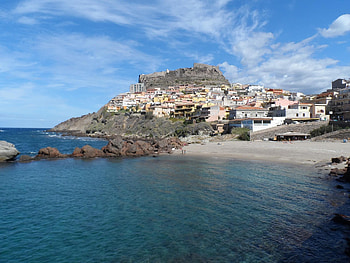 Castelsardo charm, que coastal town, Sardinian beauty, Medieval architecture HD wallpaper
