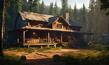 Dream Cabin HD wallpaper