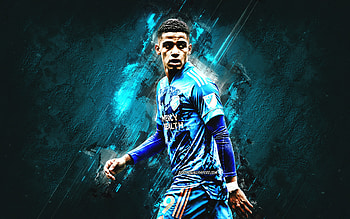 Brenner, FC Cincinnati, MLS, Brazilian footballer, Brenner Souza da Silva, blue stone background, football, USA HD wallpaper
