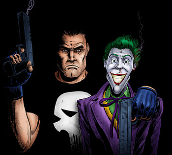 Punisher And Joker Artwork , punisher, joker, artwork HD wallpaper