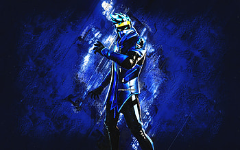 Fortnite Raven Ninja Skin, Fortnite, main characters, blue stone background, Raven Ninja, Fortnite skins, Raven Ninja Skin, Raven Ninja Fortnite, Fortnite characters HD wallpaper