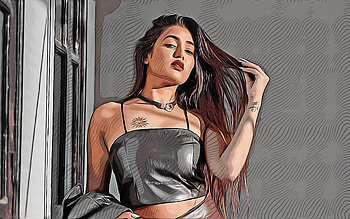 Gima Ashi, , vector art, Bollywood, indian actress, celebrity drawings, Gima Ashi drawing, indian celebrity, movie stars, Gima Ashi HD wallpaper