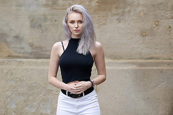 White Hair Girl, girls, model HD wallpaper