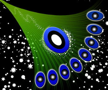 Abstract, blue, sprinkles, white, black, green HD wallpaper