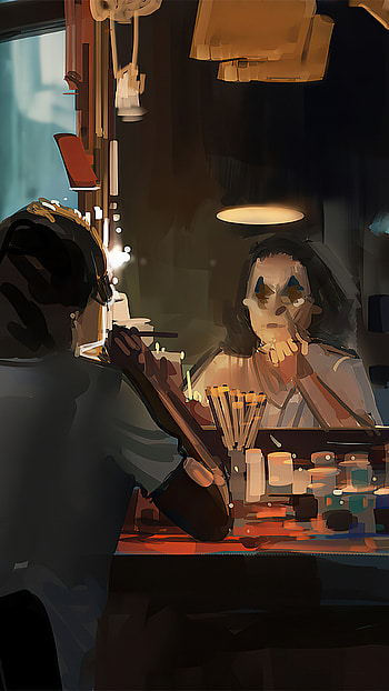 Joker makeup time, Sony Xperia X HD phone wallpaper