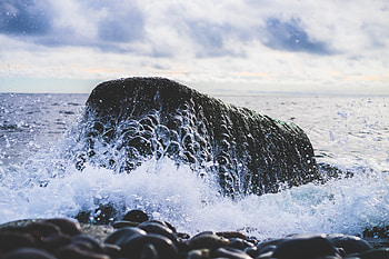 Nature, Stones, Sea, Waves, Spray HD wallpaper