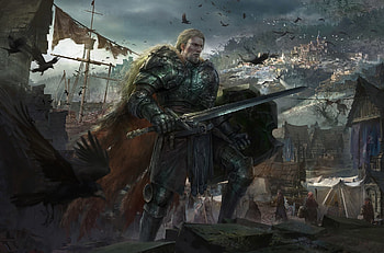 Knight, warrior, art HD wallpaper